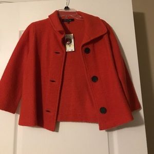 Burnt Orange wool jacket Evan Picone