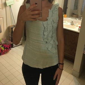 100% cotton tank top with beautiful ruffle design