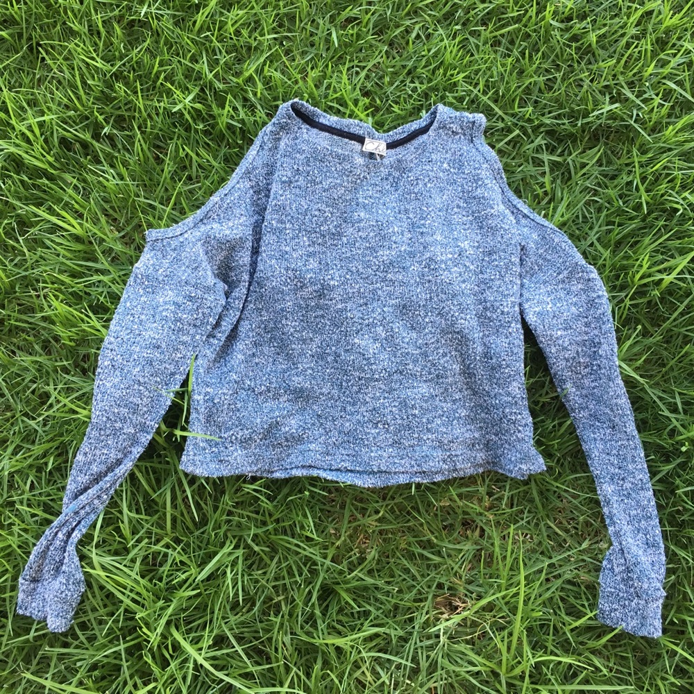 Nordstrom Dark Green Open Shoulder Sweater