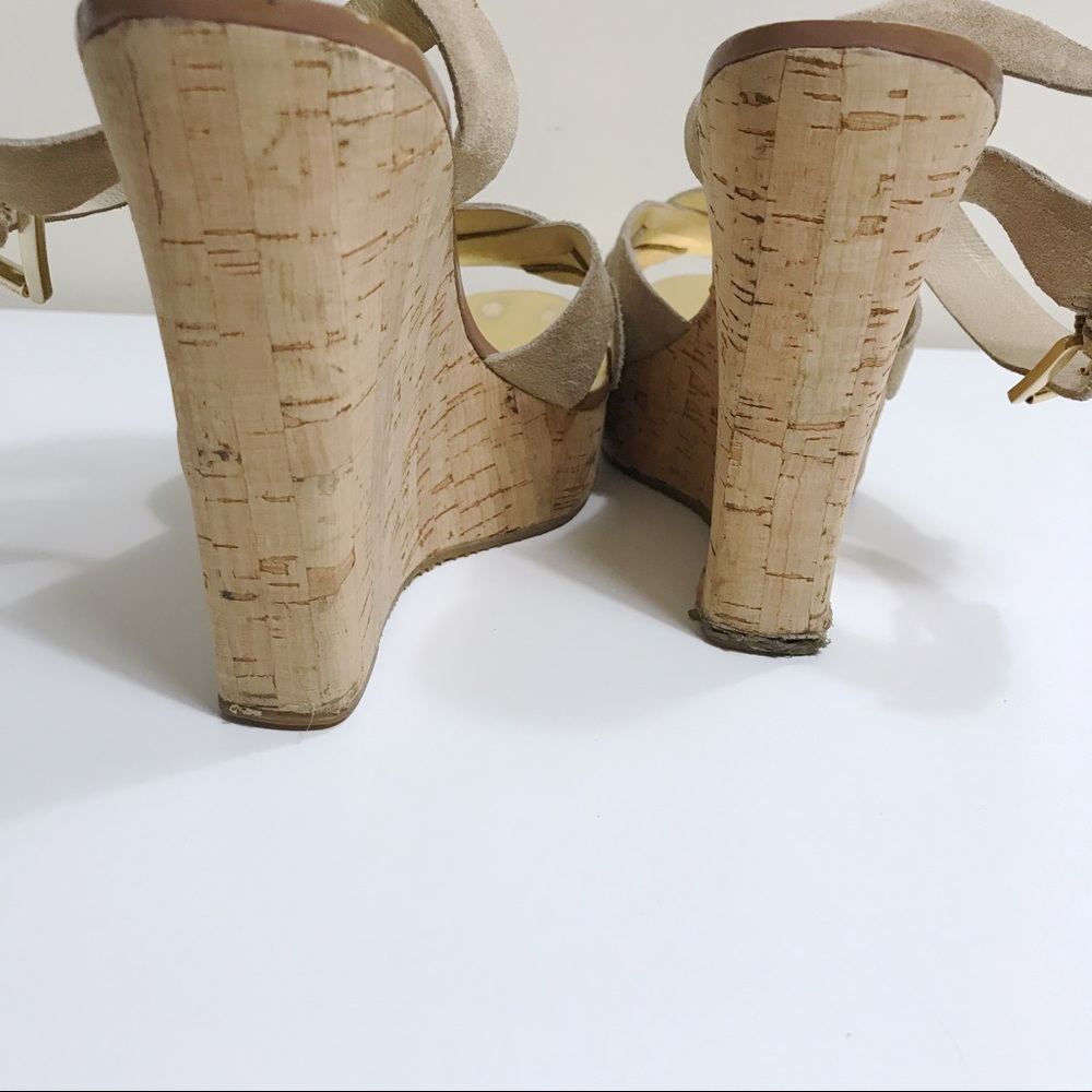 Michael Kors Suede Wedge Sandals - Picture 5 of 7