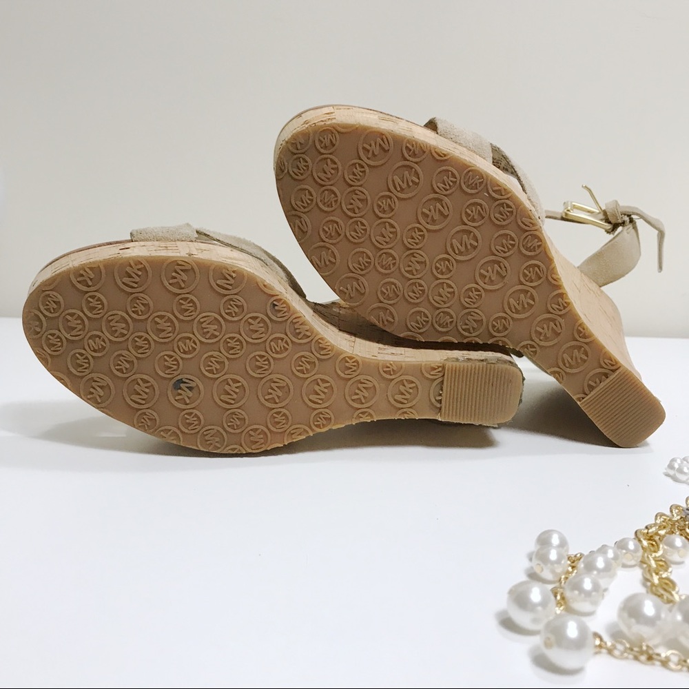 Michael Kors Suede Wedge Sandals - Picture 6 of 7