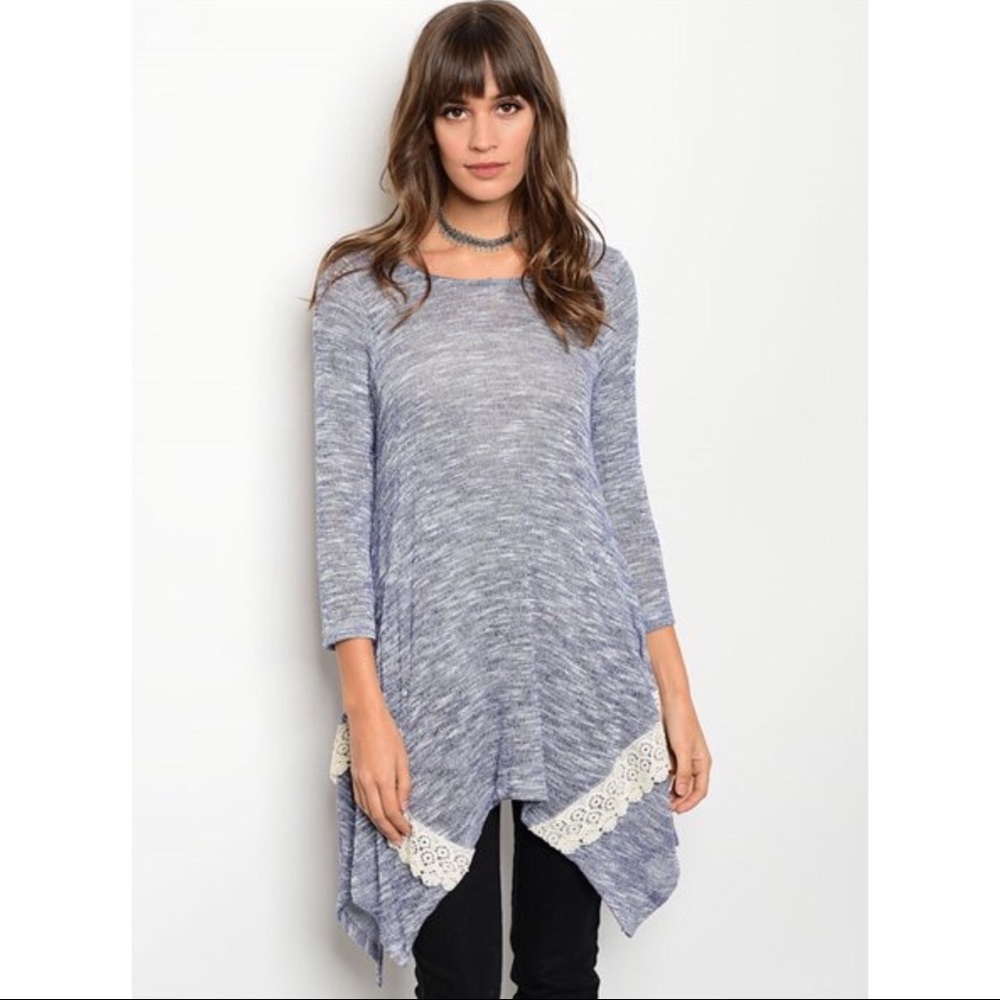 Blue & Cream Top!