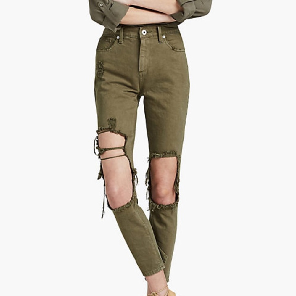 lucky brand olive green jeans