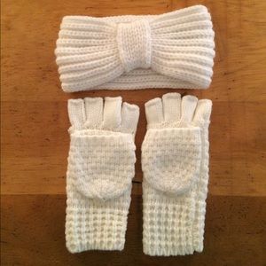 Matching gloves and headband