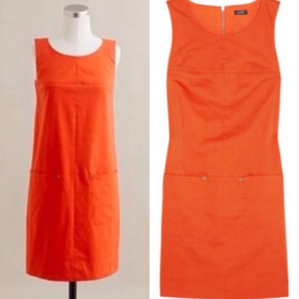 J. Crew urbanite shift dress in poppy red