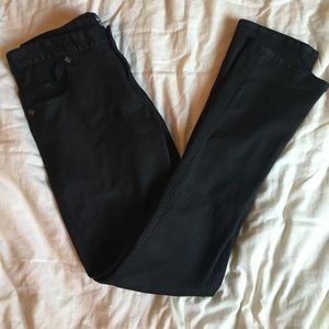 FUBU Black Leather Wax Jeans