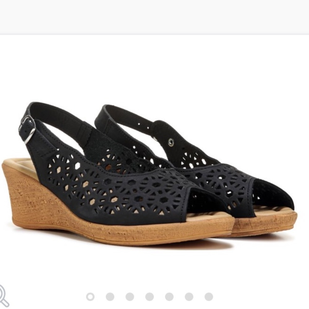 Spring Step Women's Black Ravella Wedge Sandal