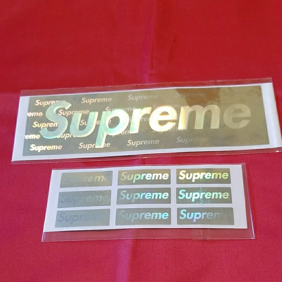 supreme holographic sticker