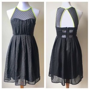 Princess Vera Wang Polka Dot Key Hole Back Dress