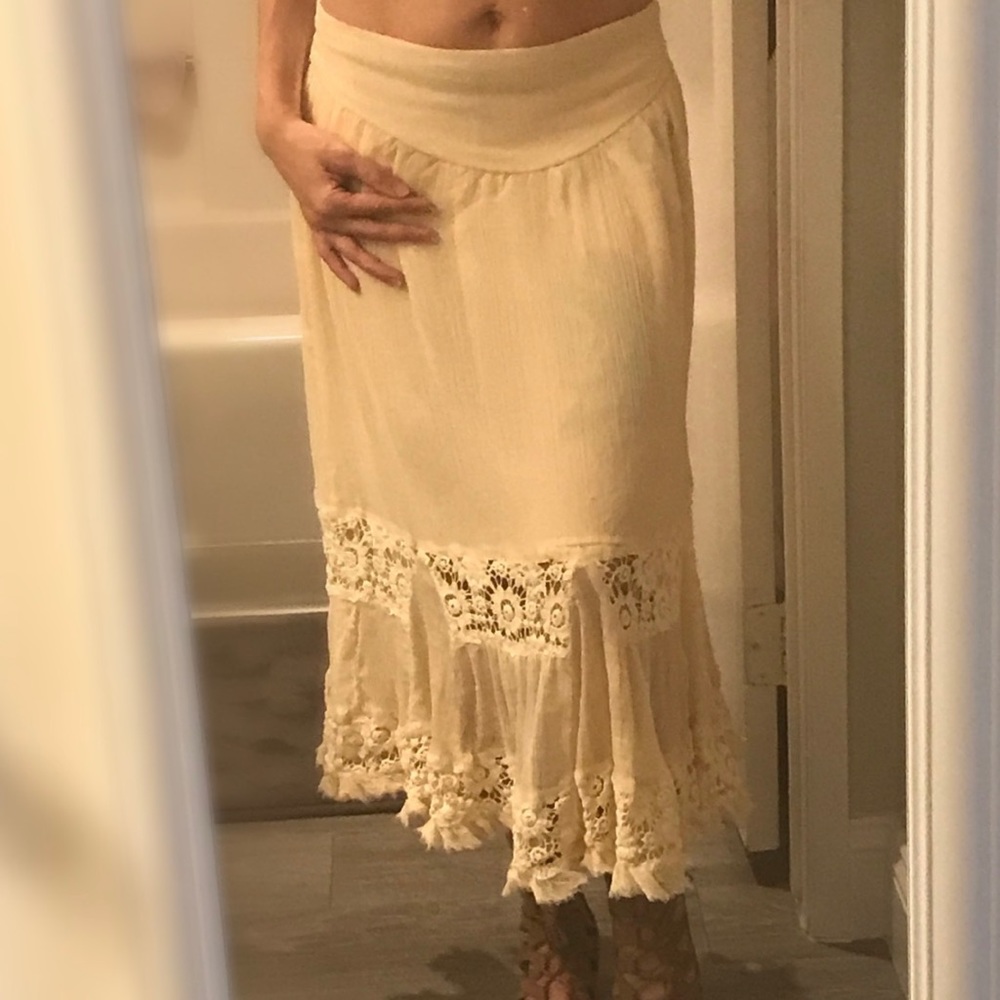 Free People Ivory Skirt