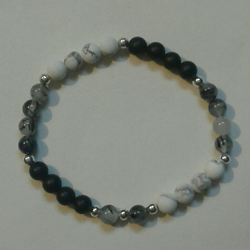 SALE New One of a Kind by Elle J. Designs **HC Tourmaline/Turquoise/Onyx/925S Br
