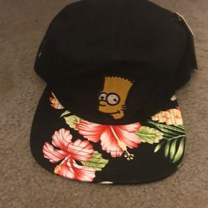 Tropical 5 panel skater hat w Bart simpson patch