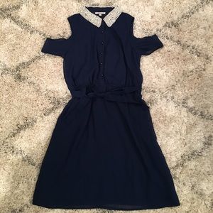 Cold shoulder mini dress