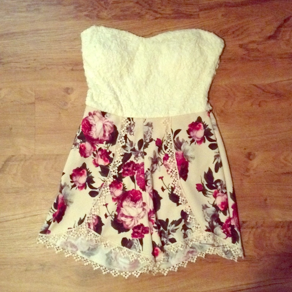 White Floral Lace Romper
