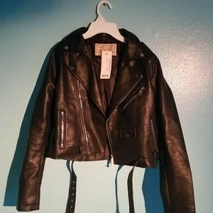 Black Leather biker jacker
