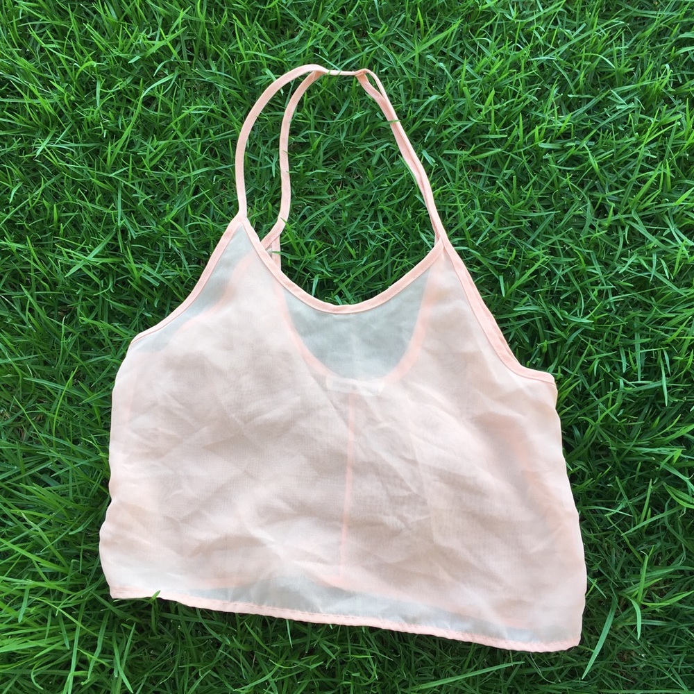 Brandy Melville Light Pink Low Back Tank Top