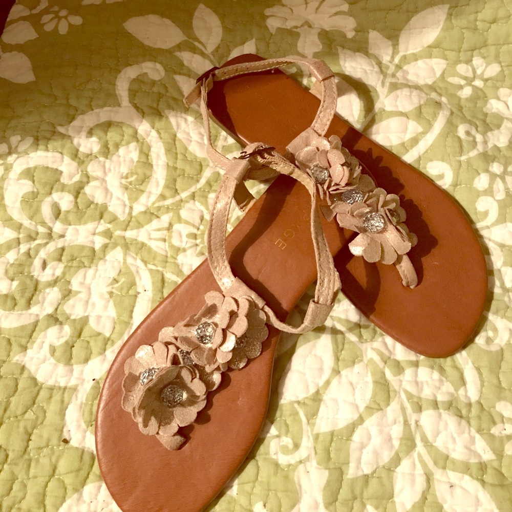 Gold Thong Sandal