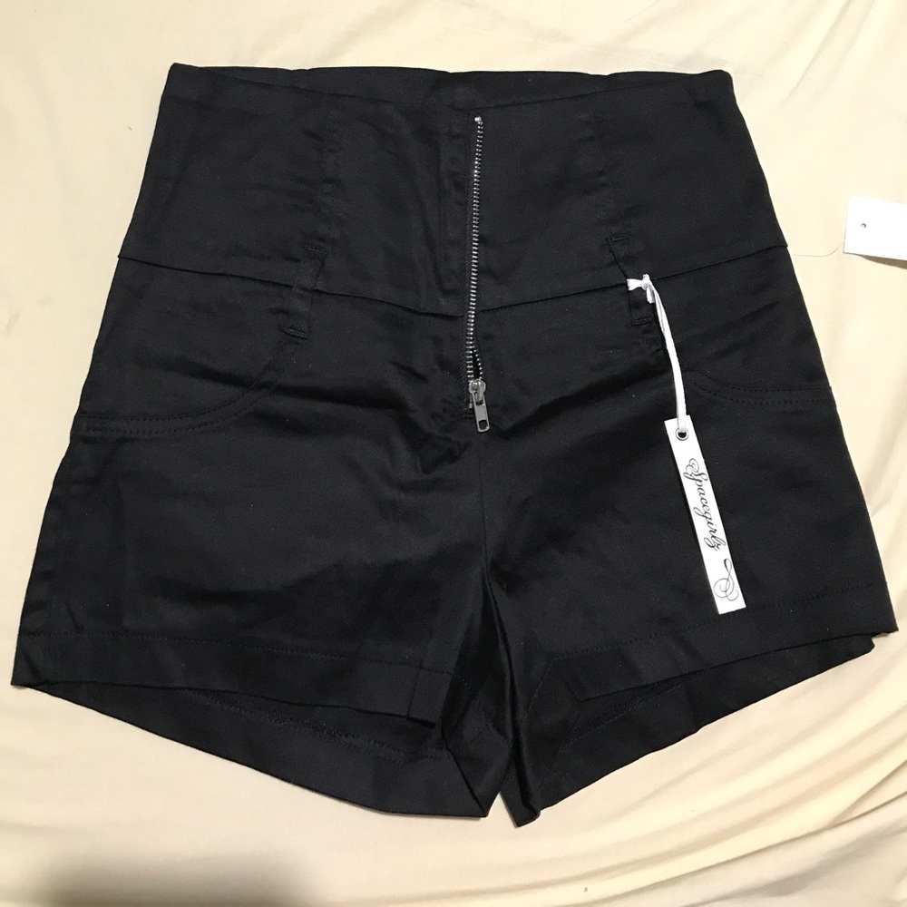 High-waisted shorts