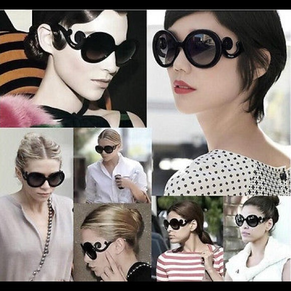 "Flora" Oversized Celebrity Baroque sunglasses - Picture 4 of 4