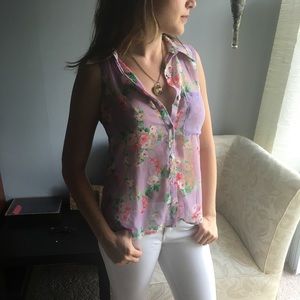 Lavender Floral Blouse