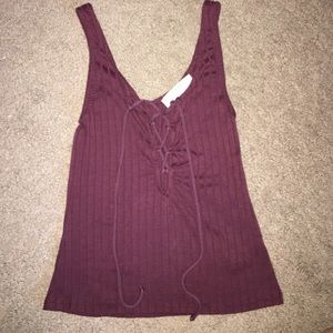 Maroon crop top
