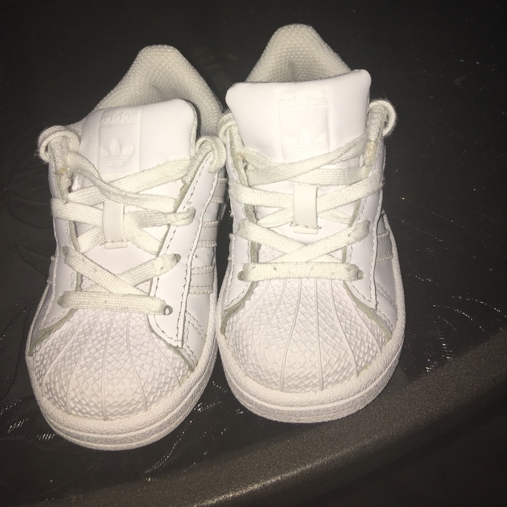 All white adidas