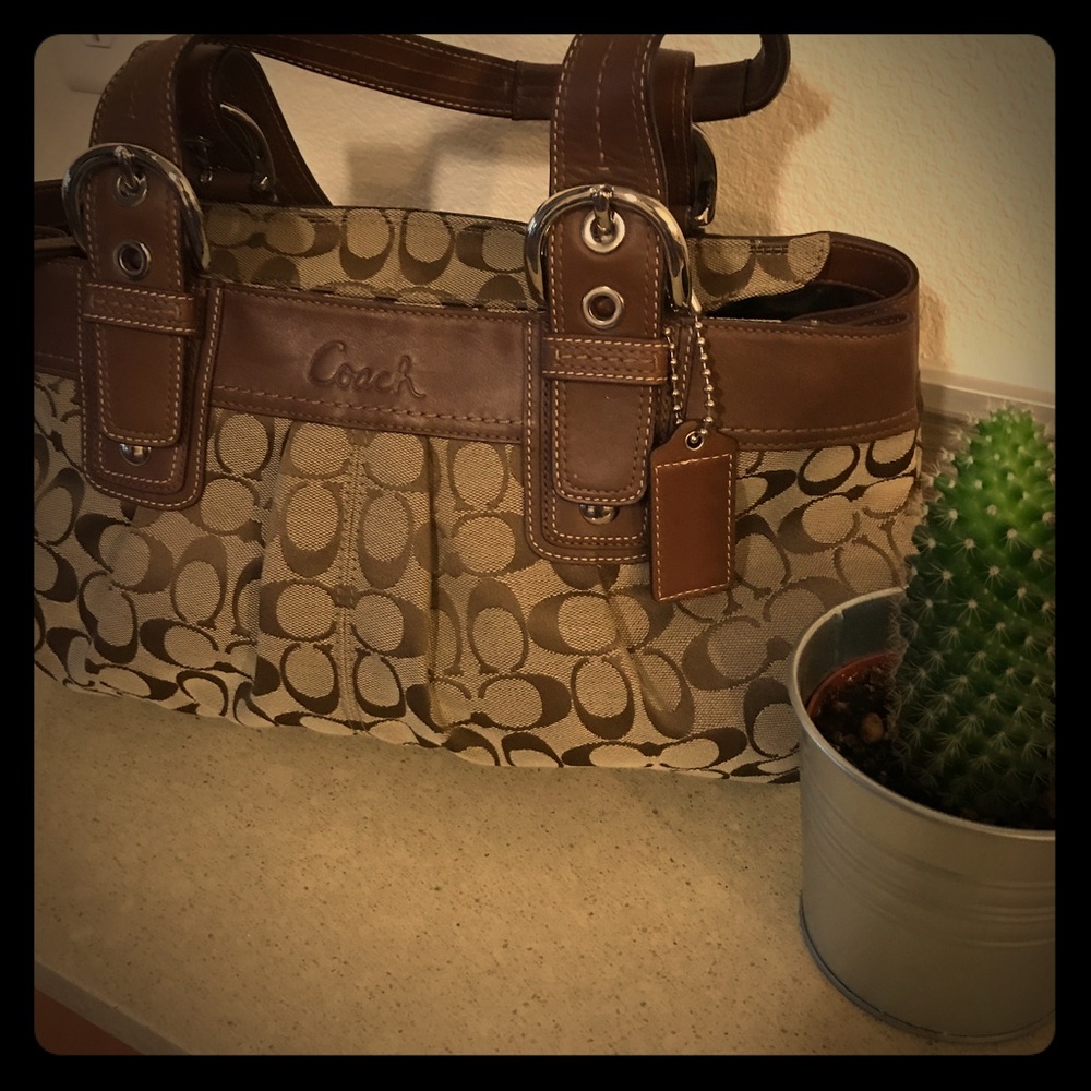 Brown coach purse
