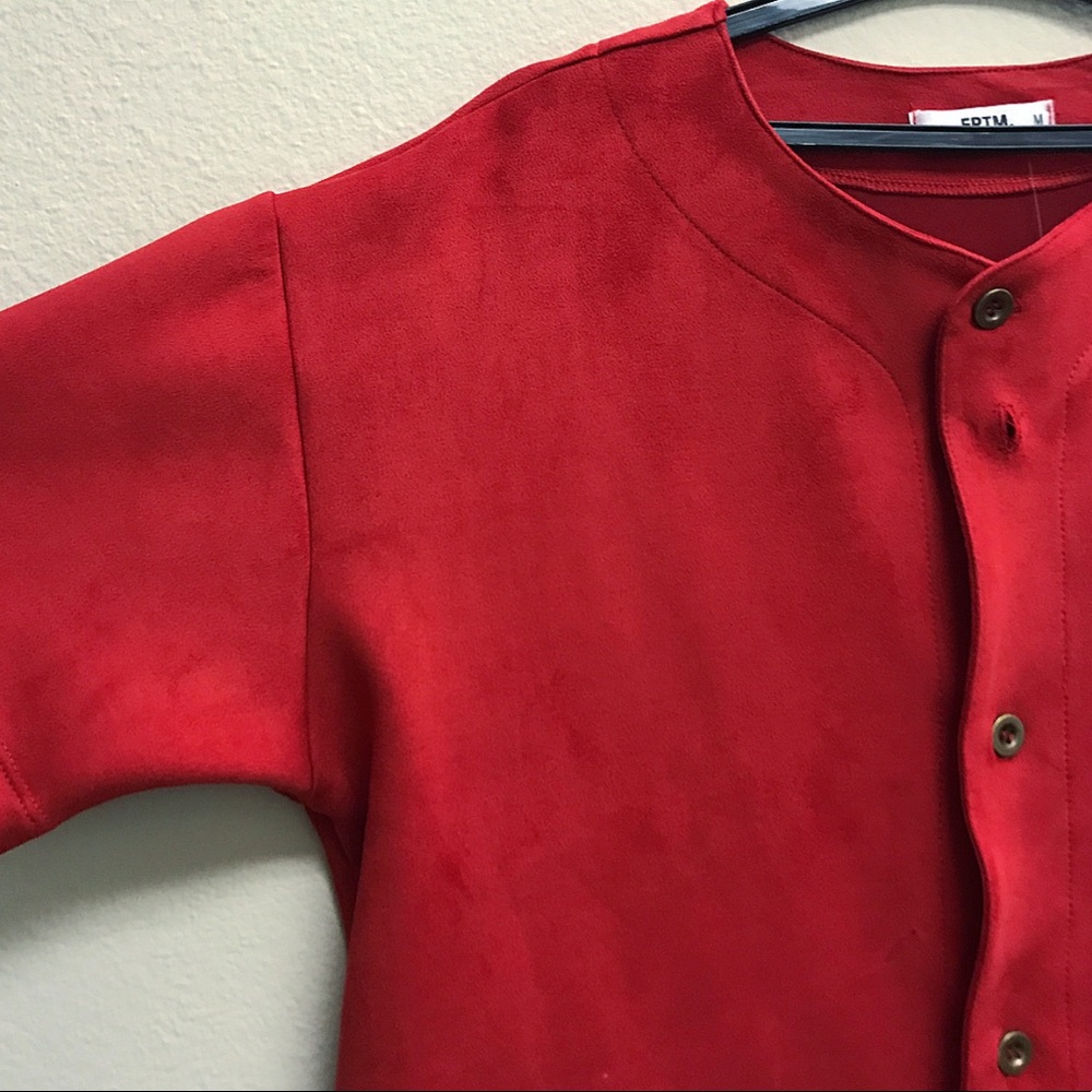 Suede baseball button up - Picture 2 of 2