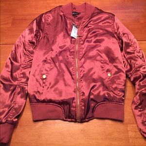 Orange Rust Bomber Jacket