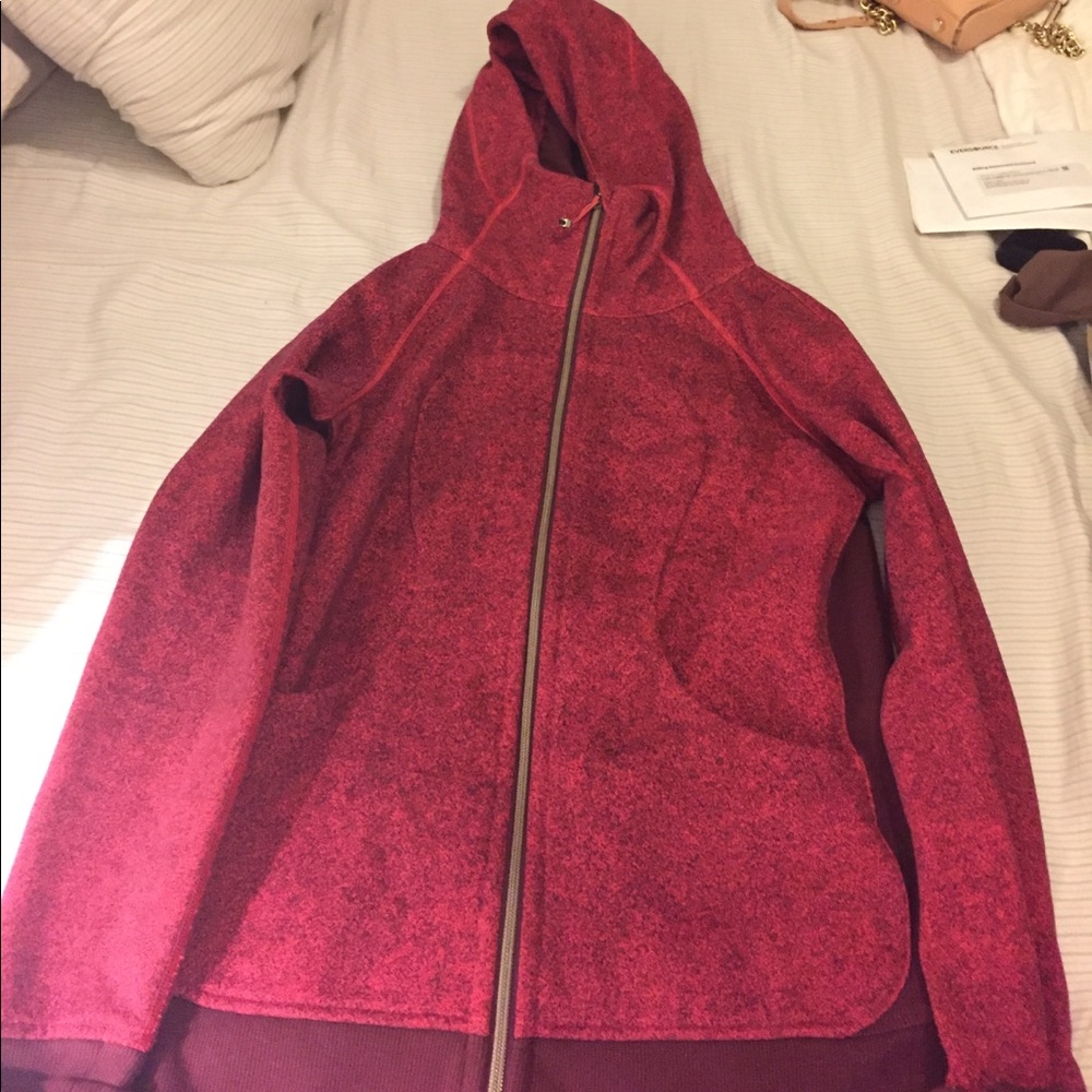 Lulu Lemon pink zip up (8)