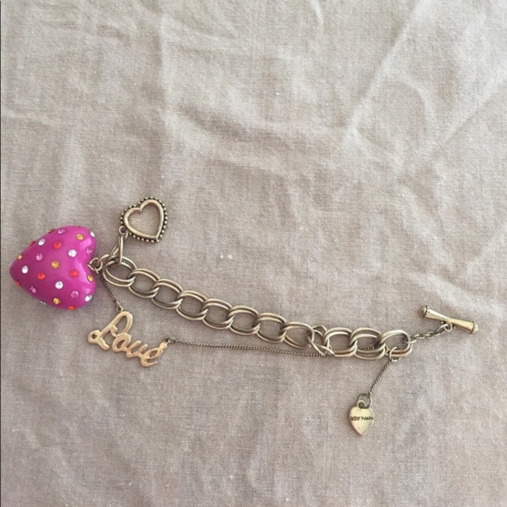 Betsey Johnson "Love" charm bracelet