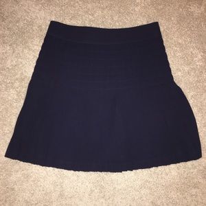 Pleated navy blue mini skirt from J.Crew