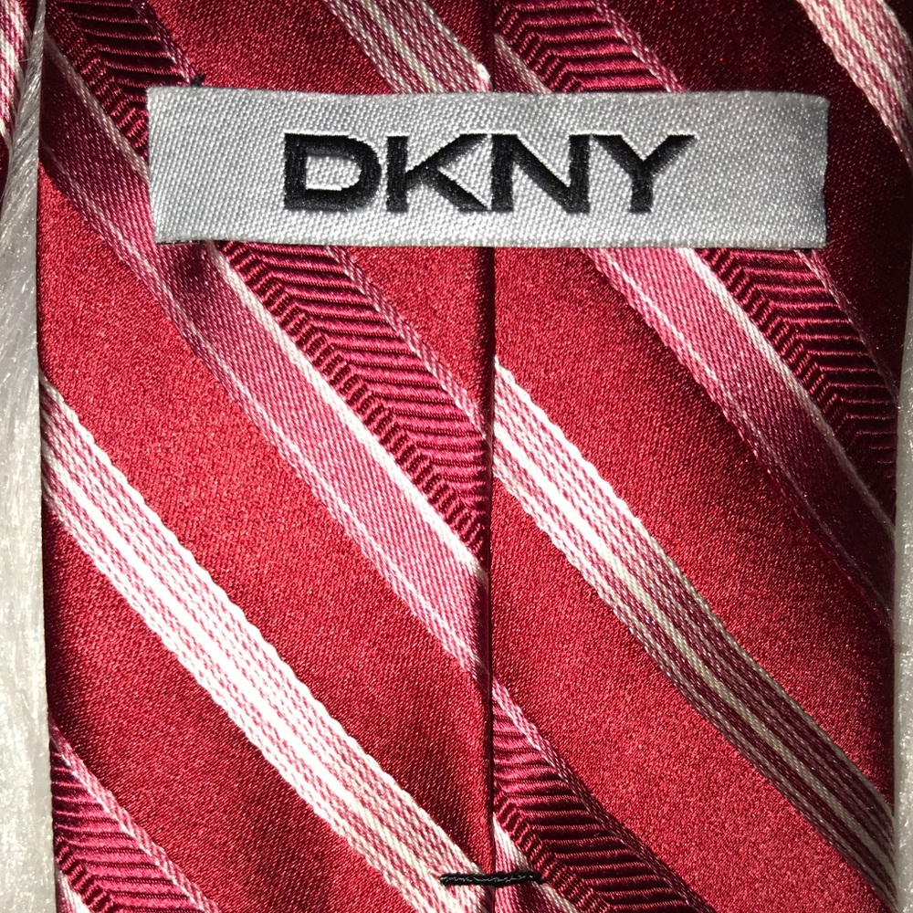 100% Silk DKNY Shades of Red Tie