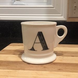 "A" mug from Anthropologie