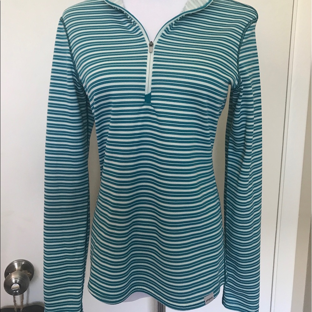Womens Patagonia Capilene Striped Pullover Jacket