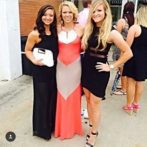 Black dress with mesh cut outs and black sequin