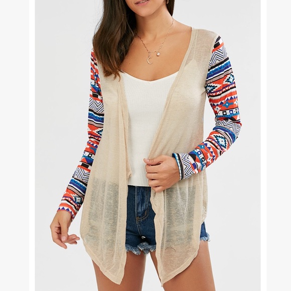 NWT Boho Asymmetric Cardigan - Picture 1 of 4