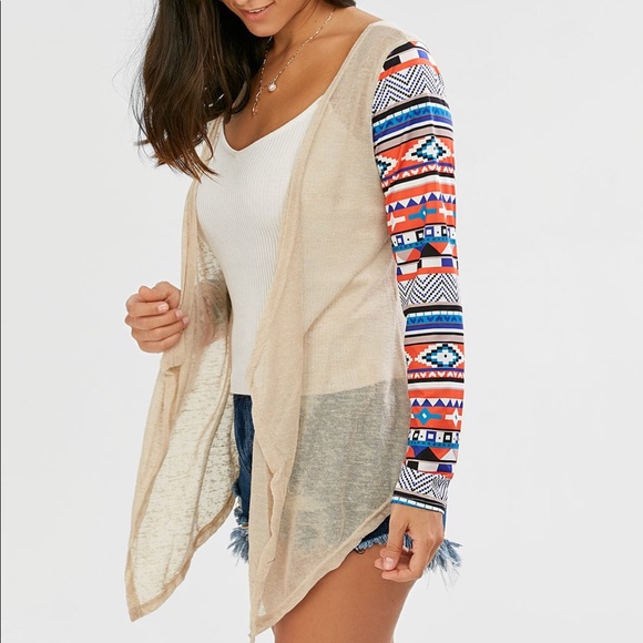 NWT Boho Asymmetric Cardigan - Picture 2 of 4