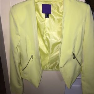 Super Fun Neon Yellow Blazer