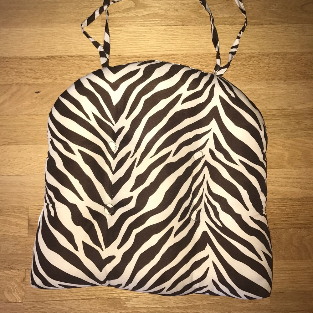 Zebra chair pillow