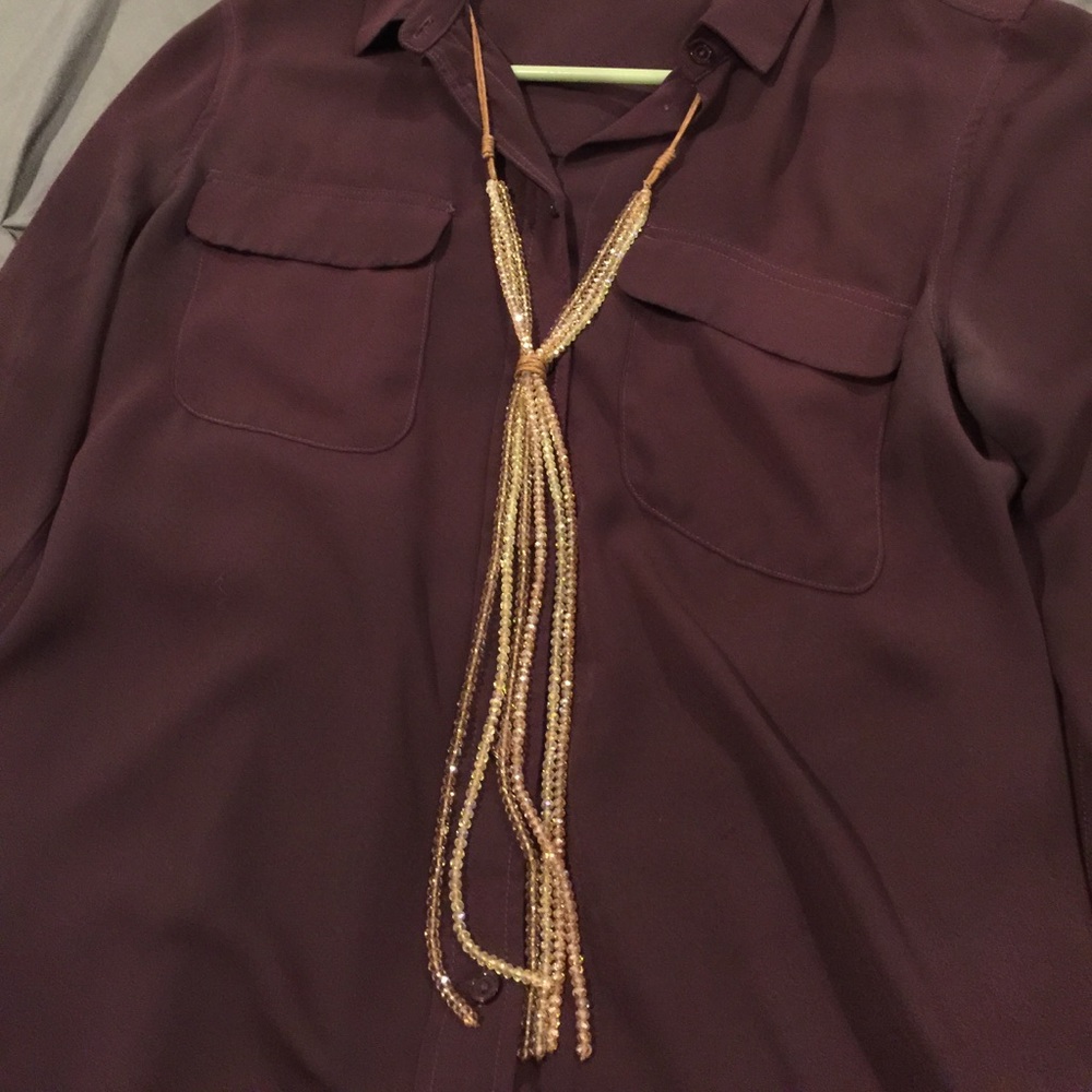 Sequin tassel necklace