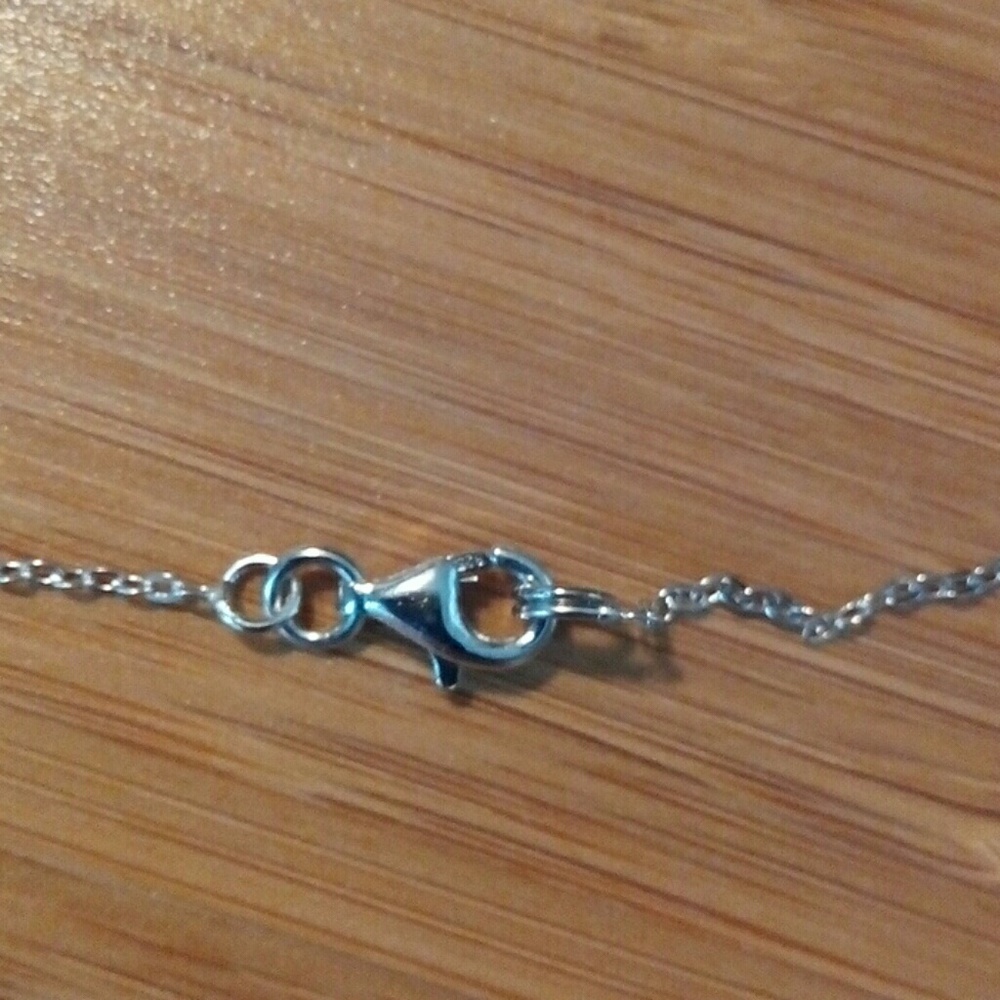 Sterling Blue Agate Necklace - Picture 7 of 8