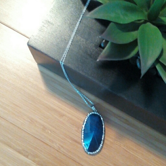 Ana Capri Jewelry - Sterling Blue Agate Necklace