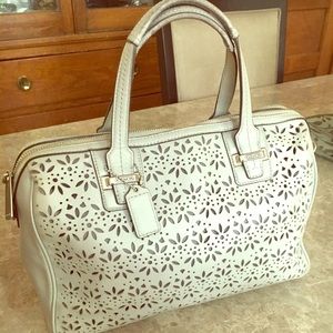 Genuine Leather Coach Laser Cut Handbag
