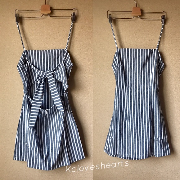 Stripe Bow Back Dress - Picture 3 of 3