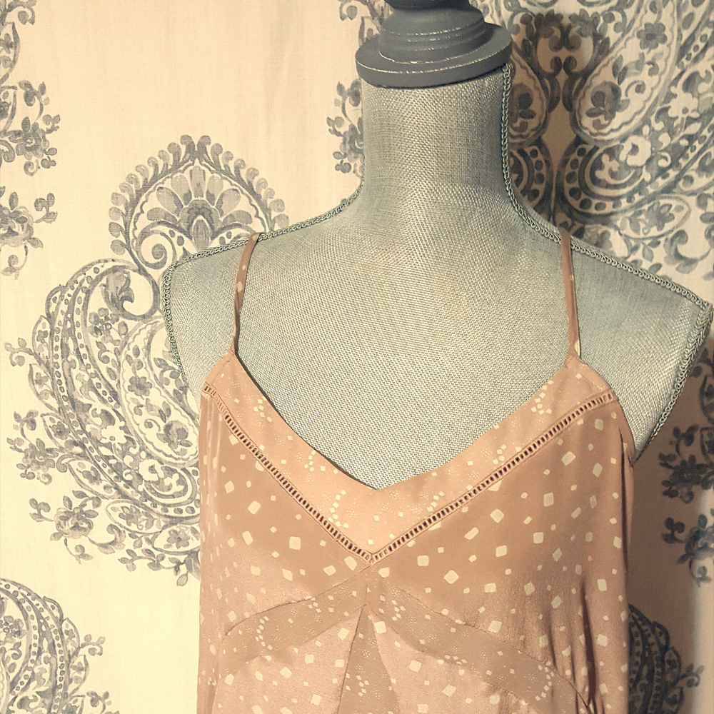 Silky Tank with Sheer Inserts