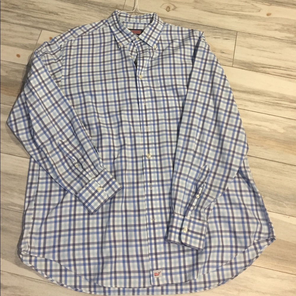 Vineyard vines plaid button down