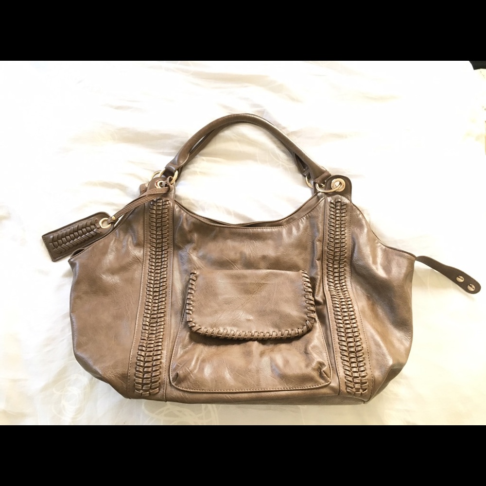 Large brown shoulder bag