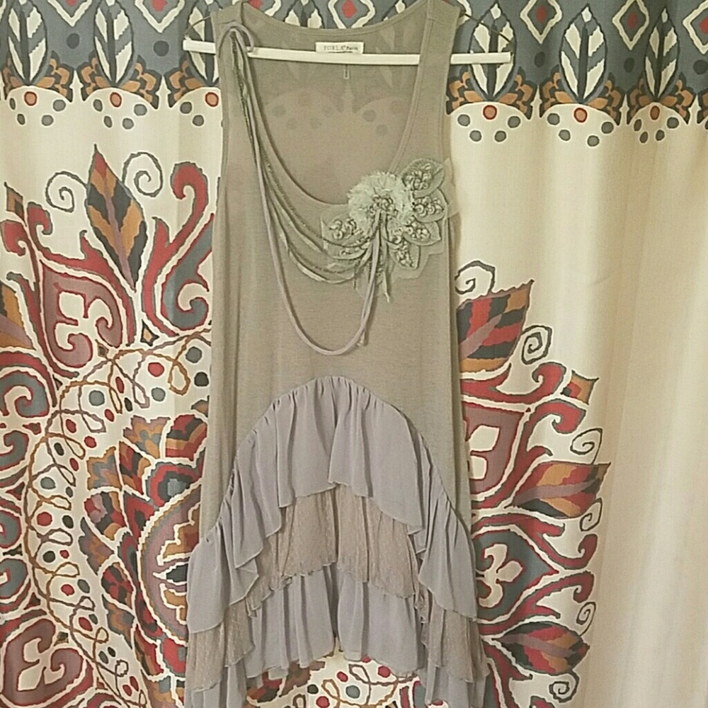 Gray boutique dress/tunic