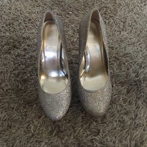 Gold Sparkly Heels-7.5
